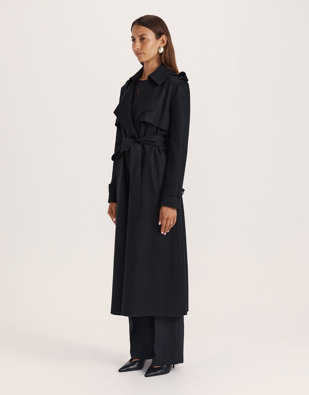 SABA - Karla Wool Longline Trench Coat