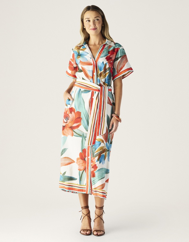 MOS The Label - Fiorina Print Shirt Dress