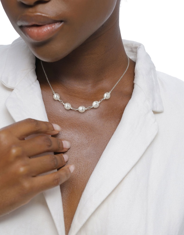 Elli Jewelry - Swarovski® Pearl Necklace in 925 Silver