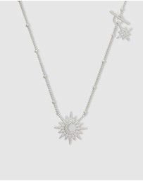 Wanderlust + Co - Sunlit Crescent Silver Necklace