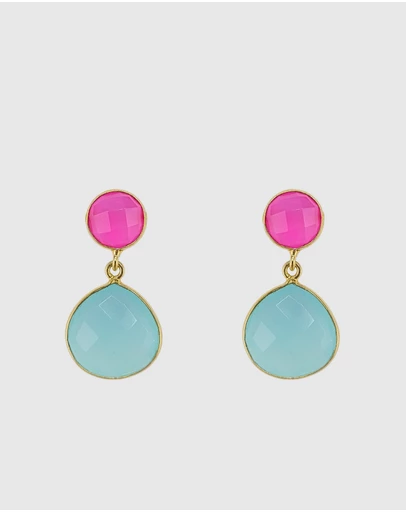 Izoa - Marina Drop Stud Earrings