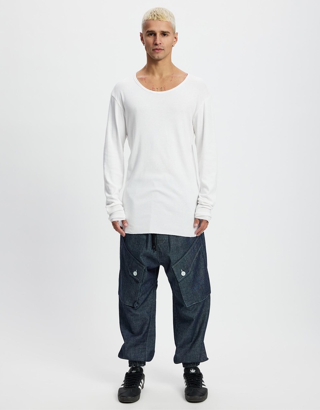 Surrounded By Ghosts - The Gypsum Slim Rib Knit Long Sleeve T-Shirt