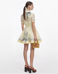Self Portrait - Floral Organza Mini Dress