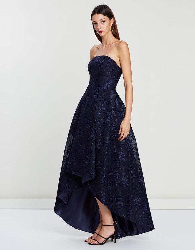 Bariano - Mystique Strapless Mesh Gown