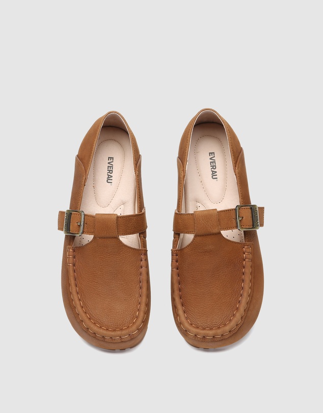 EVERAU - EverAU Ugg Maria Cow Suede Upper Loafer Oxfords Flats