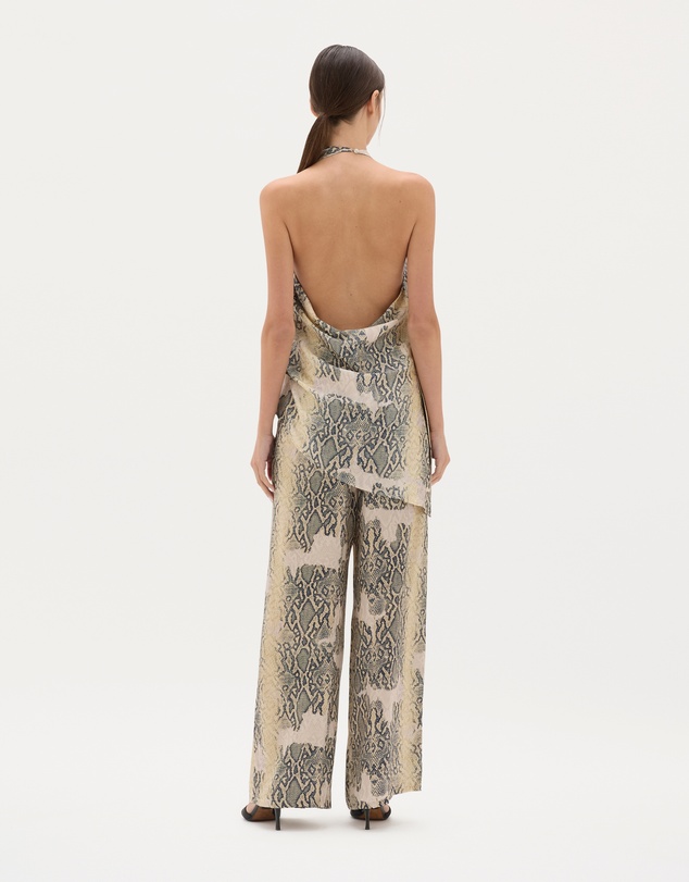 Muma World - Nile Python Draped Halter Top