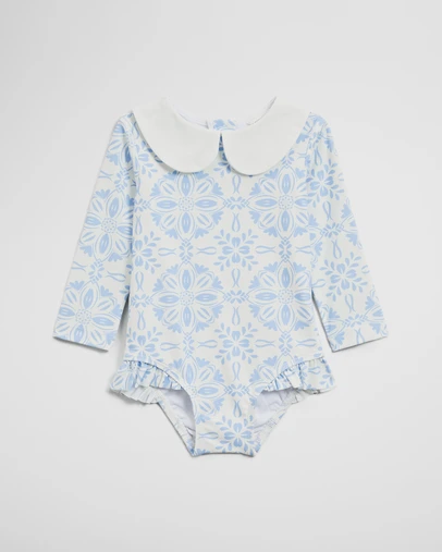 Country Road - Long Sleeve Spot One Piece Swimsuit