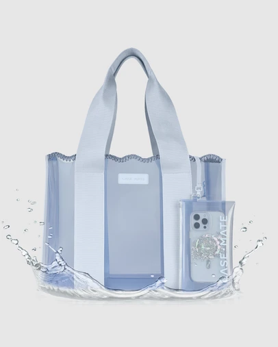 Case-Mate - Case-Mate Carolina Blue Crochet Wave Tote w/ Phone Pouch