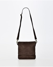Cobb & Co - Bracewell Washed Leather Flap Over Crossbody