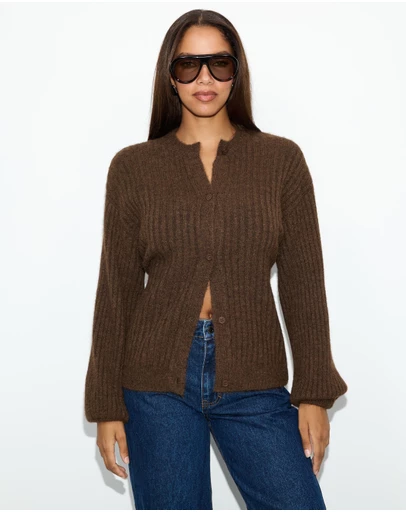 Dazie - Last Call Cinched Knit Cardigan