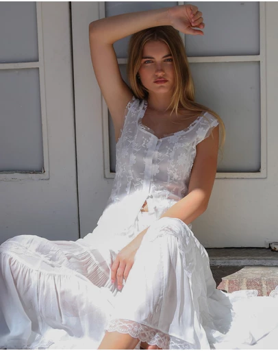 Belle & Bloom - Future Lover Lace Button Up Blouse