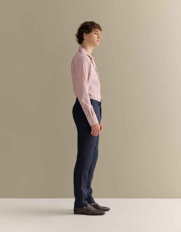 Trenery - Tailored Fit Cotton Career Shirt in Rhubarb