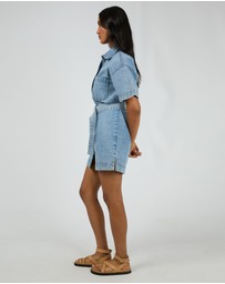 All About Eve - Sunny Denim Dress Light Blue