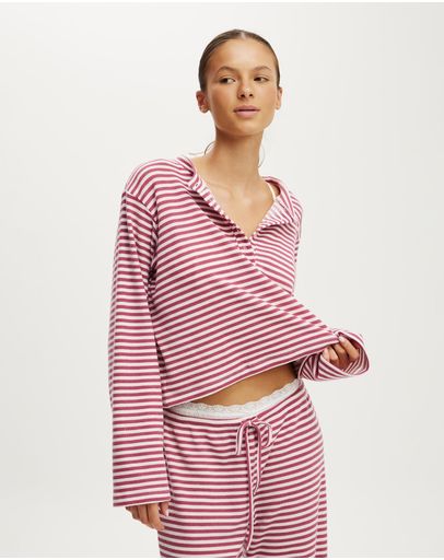 ELLIE STRIPE RASPBERRY AURAPINK KISS