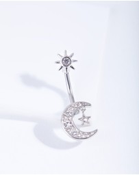 Lovisa - Titanium Moon Star Belly Bar