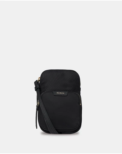 SABEN - Nikko Pocket Nylon Phone Sling Black