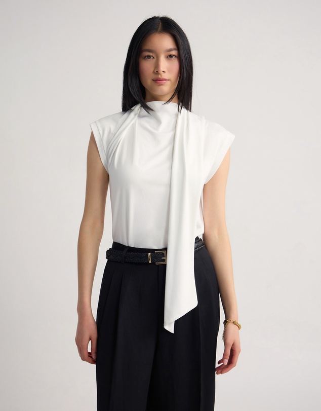 Oxford - Mimi Jersey Scarf Detail Top