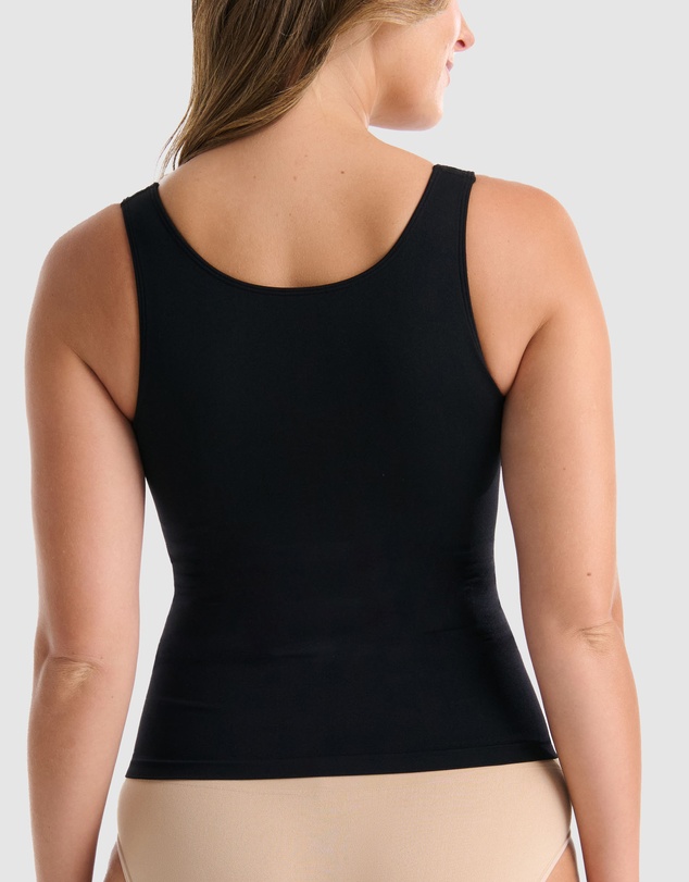 Ambra - 2 Pack Seamless Smoothies Reversible Shelf Bra Tank