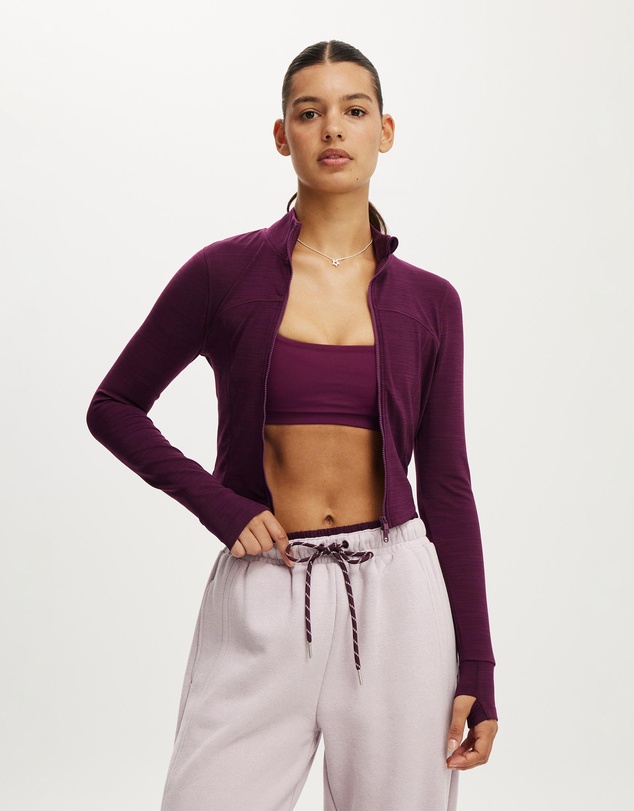 Cotton On Body Active - Ultra Soft Contour Long Sleeve Zip Through