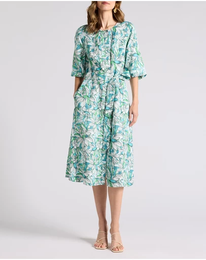 David Lawrence - Mirabeau Linen Blend Dress