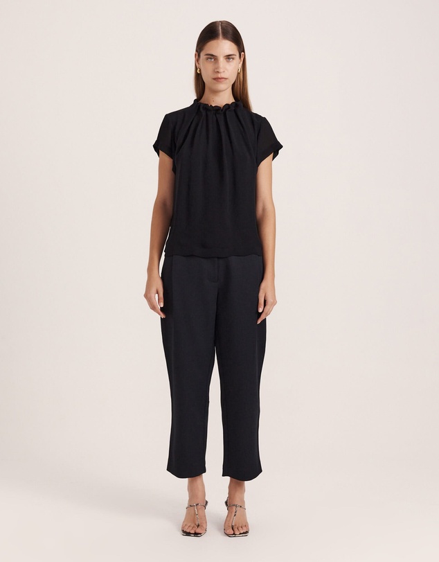 SABA - Willa High Neck Short Sleeve Top
