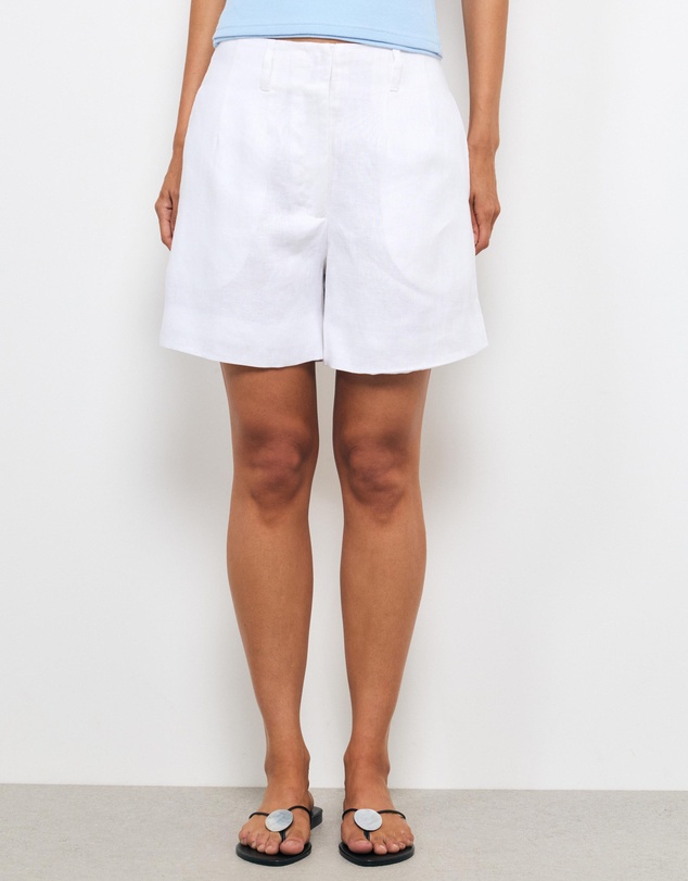 AERE - Raisa Tuck Linen Shorts