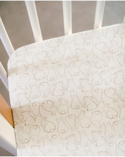 Kynd Baby - Fitted Cot Sheet in Rabbit