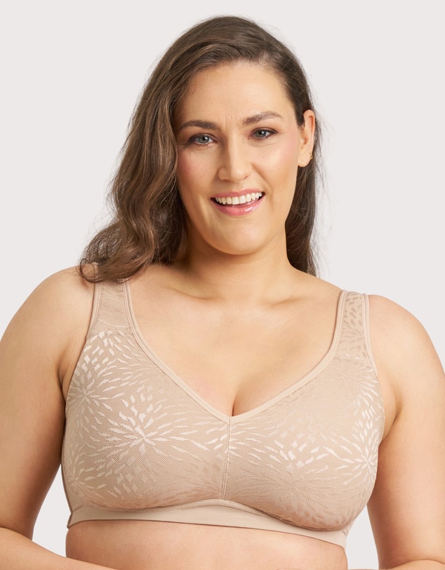 Ava & Audrey  - Ava & Audrey Millie Jacquard Mesh Wire-free Support Bra