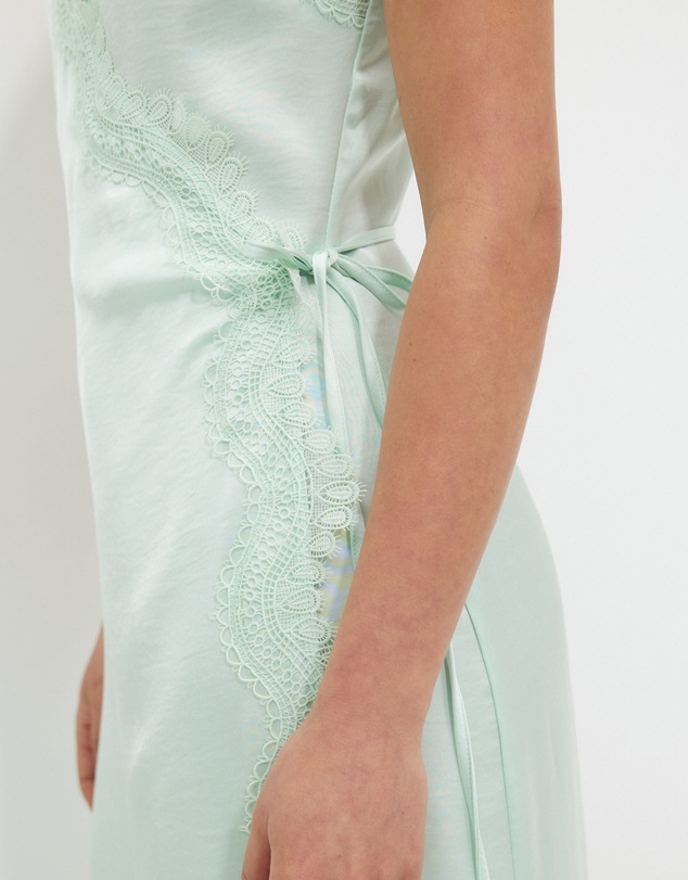 Calli - Union Satin Wrap Dress