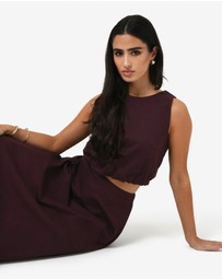 Forcast - Kenya 2 Ruched Linen Top