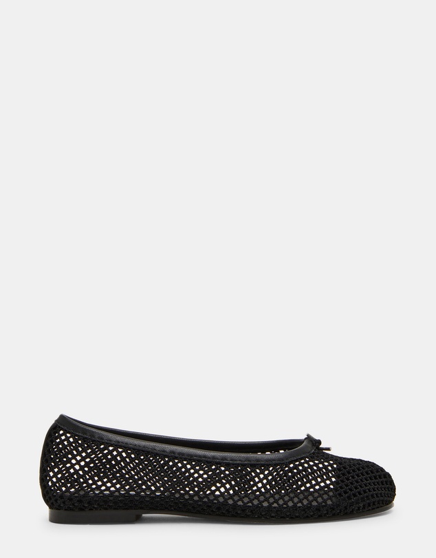 Steve Madden - Calico-Mesh Black Flats