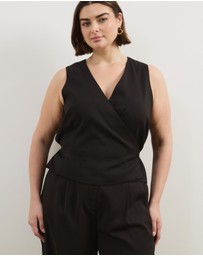 Atmos&Here Curvy - Freida Wrap Vest Top