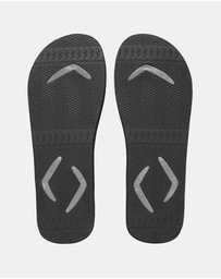 Boomerangz Footwear - Men's Grey/Black Thongs with arch support and 2 x interchangeable straps