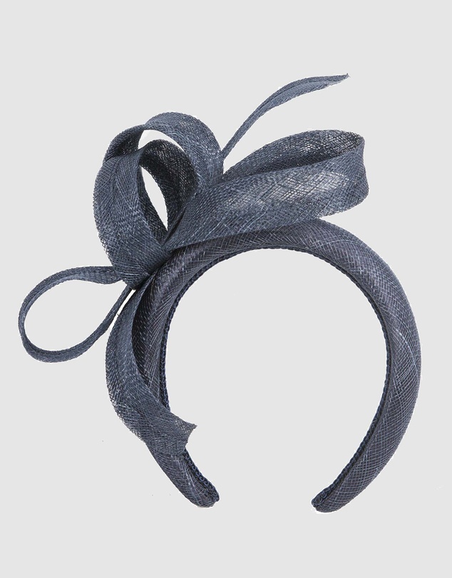 Max Alexander - Navy Sinamay Bow Racing Fascinator Headband
