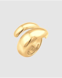 Elli Jewelry - Ring Wrap 925 Sterling Silver Gold-plated