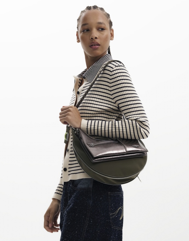Desigual - Medium metallic convertible bag
