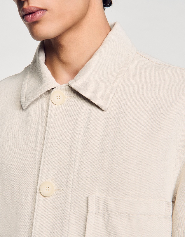 Sandro - Worker Overshirt Linen Jacket