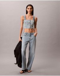 Calvin Klein Jeans - Denim Logo Tape Trucker Tank Top