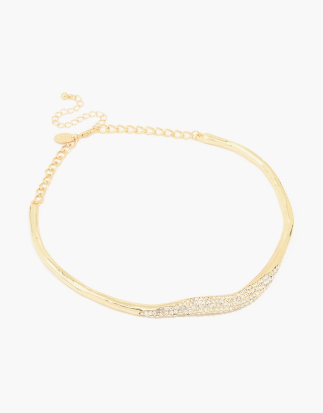 Lovisa - Gold Plated Collar Diamante Pave Necklace