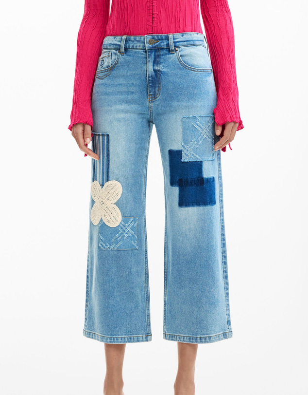 Desigual - Patchwork culotte Jeans
