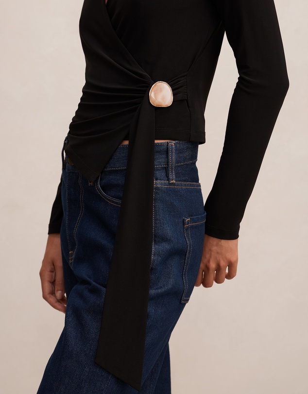 Forever New - Sabine Hardware Wrap Top