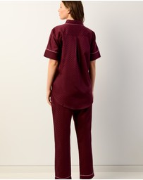 Wanderluxe Sleepwear - The Bordeaux Pyjama Set Short