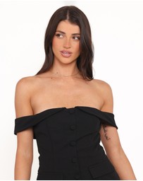 Petal & Pup - Varley Off Shoulder Mini Dress - Black