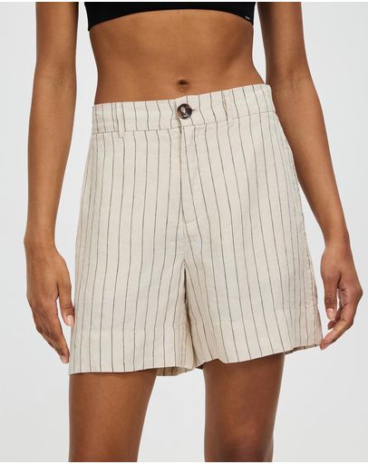 Beige Pinstripe