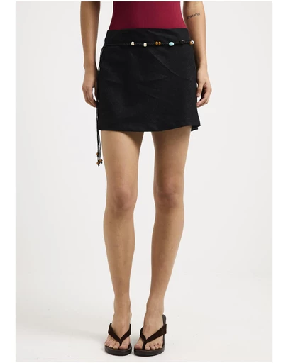 Subtitled - Ella Linen Mini Skirt