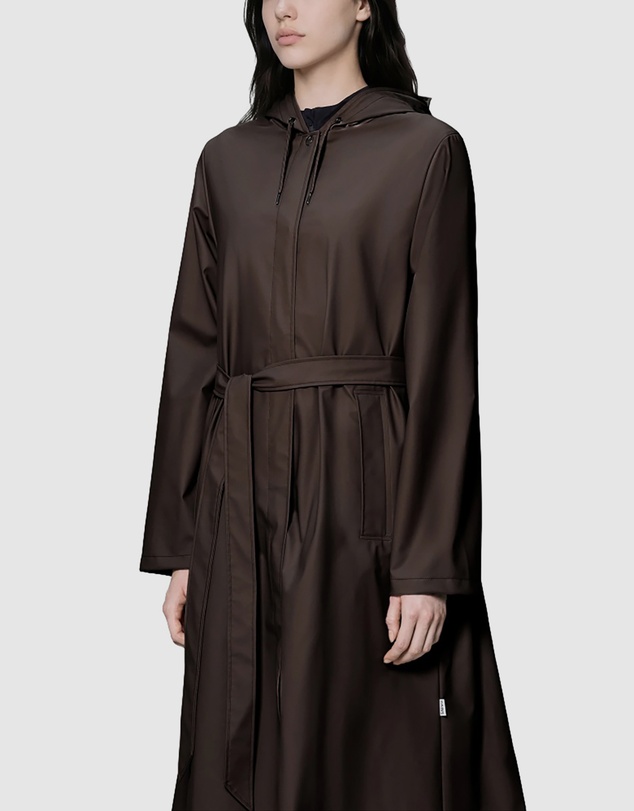 RAINS - Women's A-Line Longer Jacket Bark