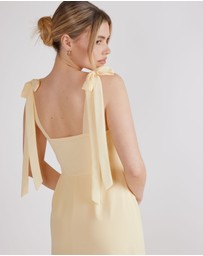 Six Stories - Bow Tie Shoulder Chiffon Bridesmaid Dress
