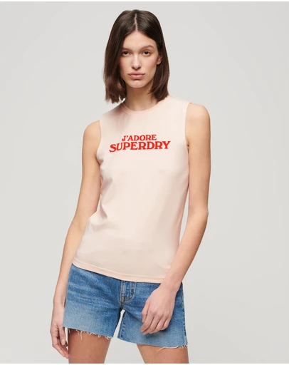 Superdry - Sport Luxe Graphic Fitted Tank Top