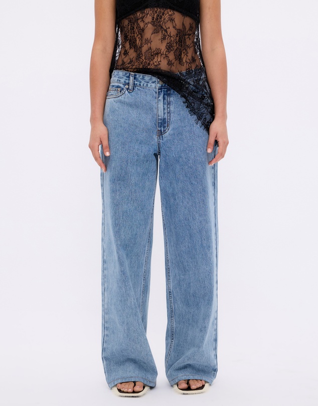 Minima Esenciales - Mid Rise Wide Leg Jeans