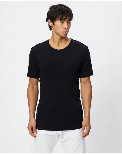 Surrounded By Ghosts - The Onyx Slim Waffle Knit T-Shirt